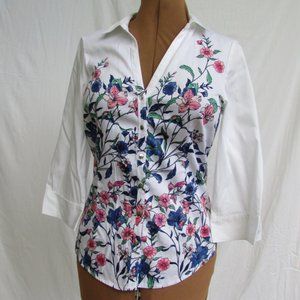 New York & Company Flower Print Top